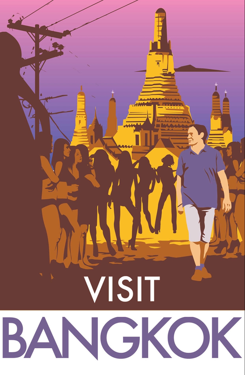 Too honest tourist retro posters