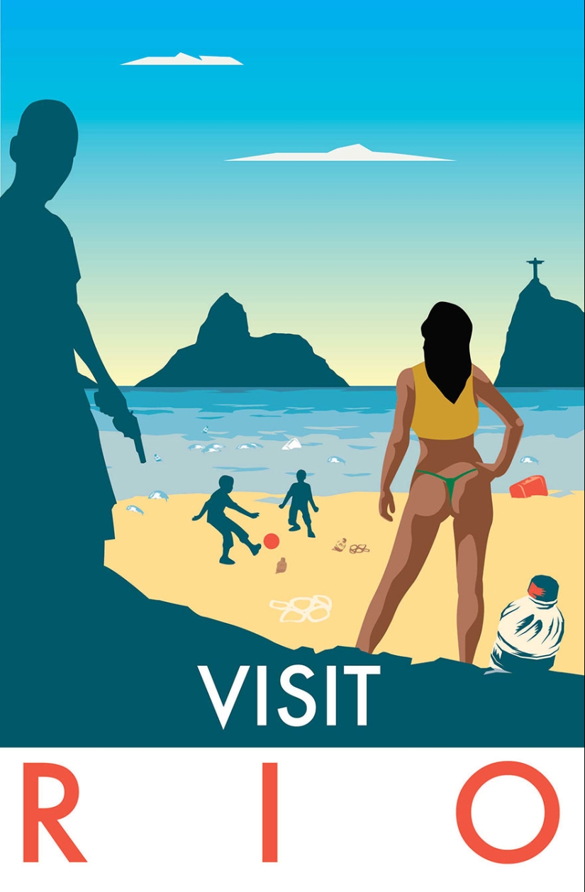 Too honest tourist retro posters