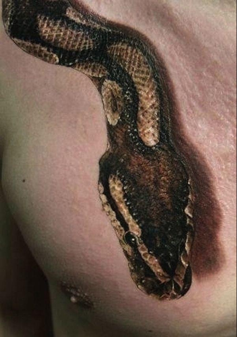 Too realistic drawings on the body
