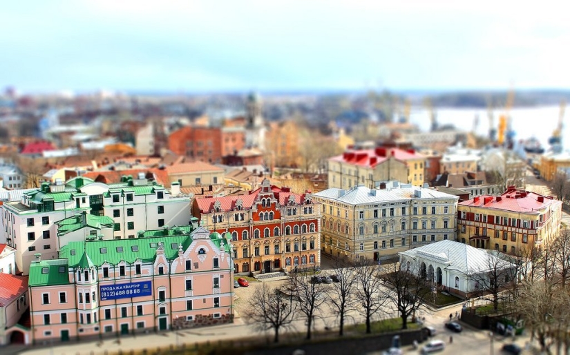 Toy birthplace: urban landscapes of Russia in the lens tilt-shift