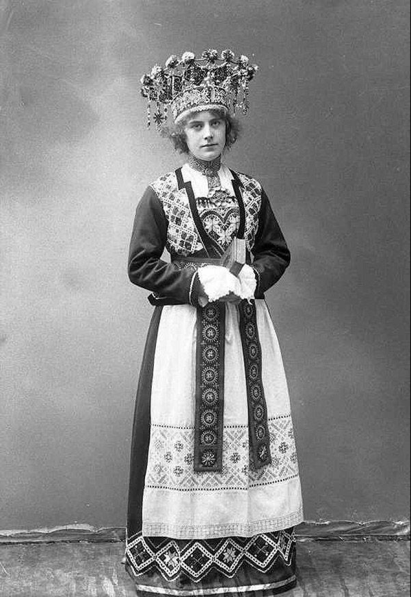 Trajes fabulosos de novias noruegas de los años 1870 a 1920