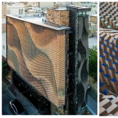 Un arquitecto de Irán ha creado un muro paramétrico de ladrillos rotativos