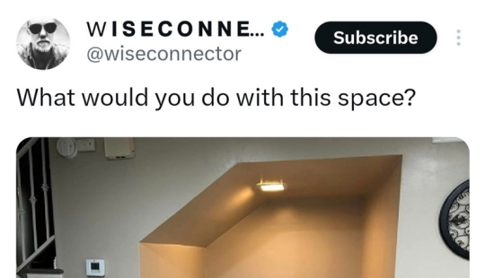 Una cuenta en Twitter preguntó qué hacer con un espacio debajo de las escaleras, e Internet respondió