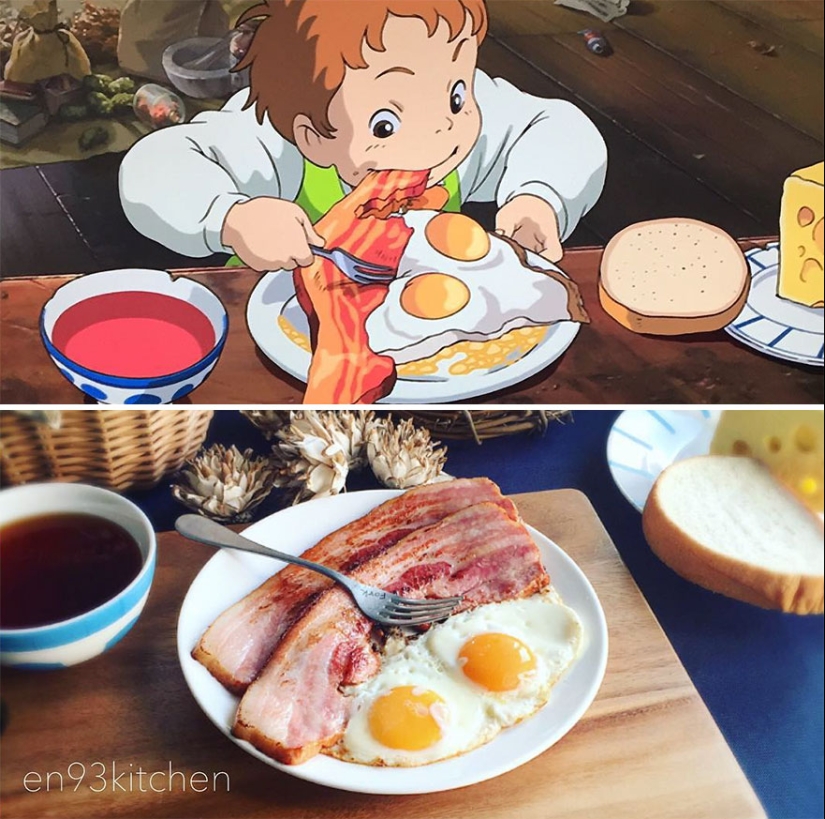 Una gran idea de cómo alimentar a un niño caprichoso: una mujer japonesa cocina platos de dibujos animados de Miyazaki