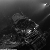 Underwater cemetery of Japan: pictures of submerged equipment from the Second World War