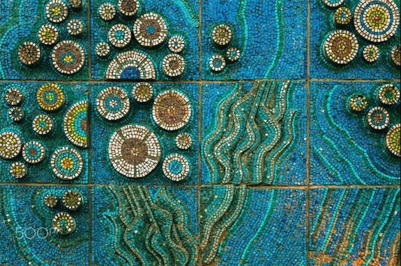 Unique mosaics, preserved from the times of the Soviet Union