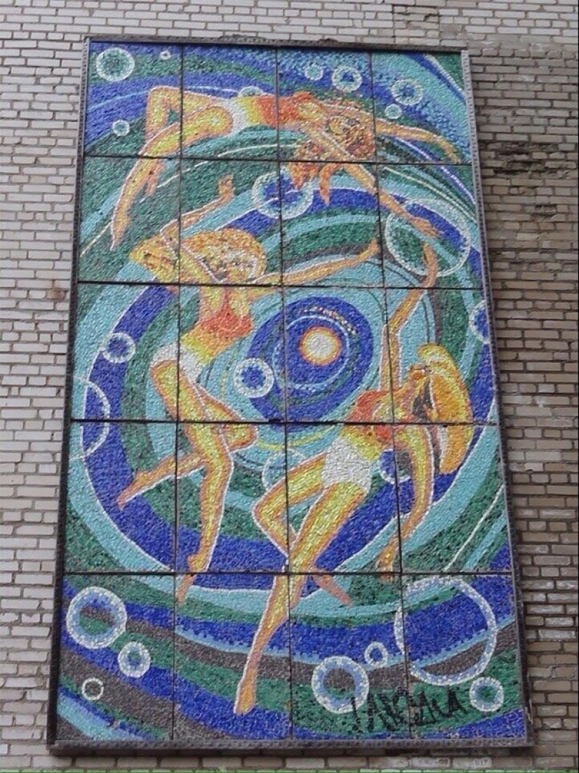 Unique mosaics, preserved from the times of the Soviet Union