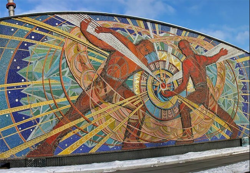 Unique mosaics, preserved from the times of the Soviet Union