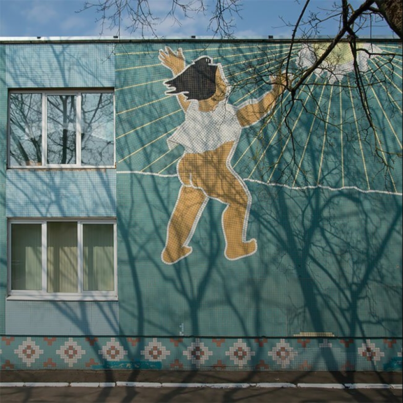 Unique mosaics, preserved from the times of the Soviet Union