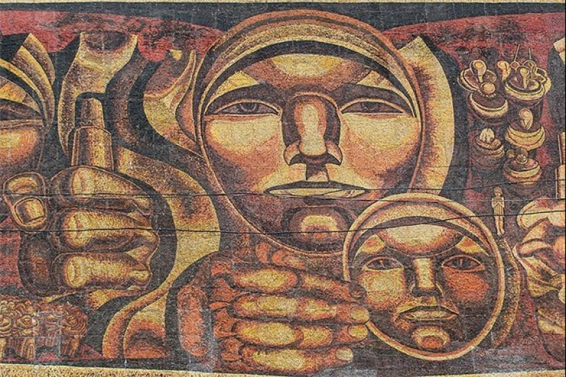 Unique mosaics, preserved from the times of the Soviet Union