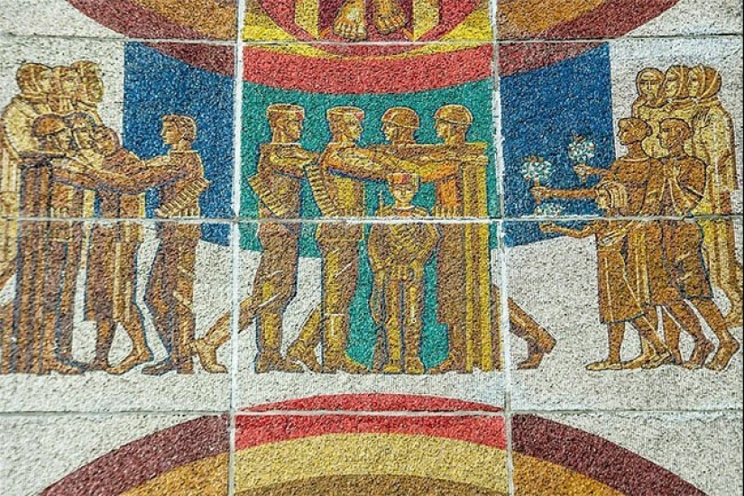 Unique mosaics, preserved from the times of the Soviet Union