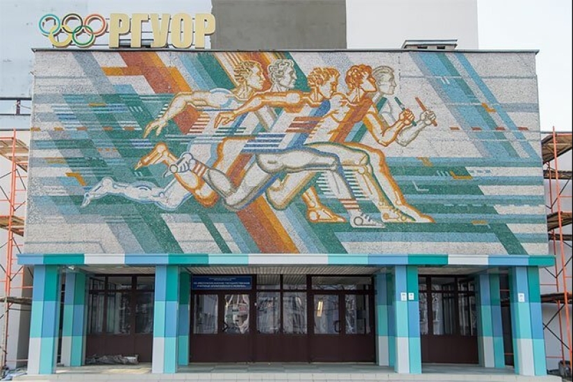 Unique mosaics, preserved from the times of the Soviet Union