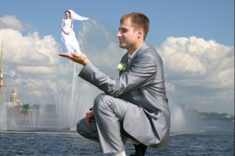 Unsuccessful wedding photos that will be a shame to show future children