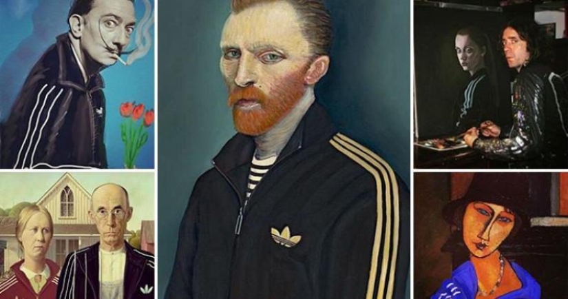 Van Hop and others: the heroes of the world's masterpieces of painting tried on the Adidas Olympians