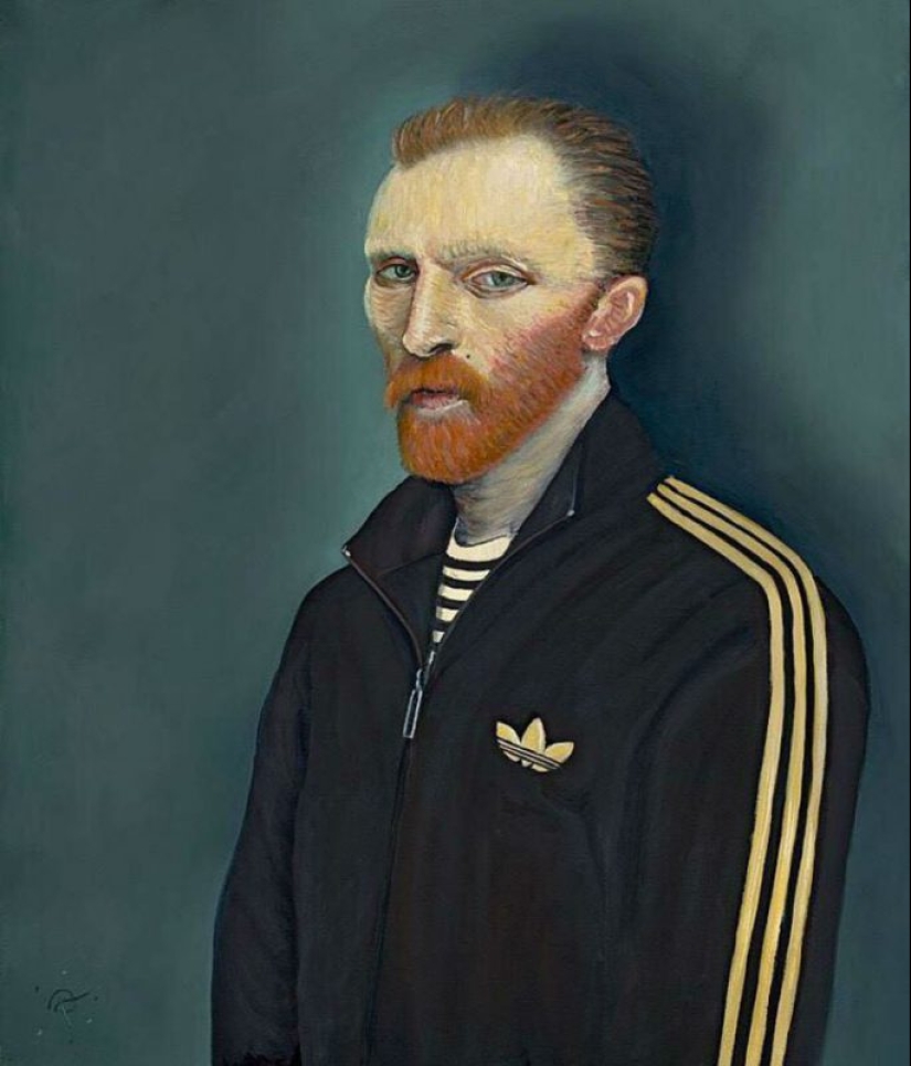 Van Hop and others: the heroes of the world's masterpieces of painting tried on the Adidas Olympians