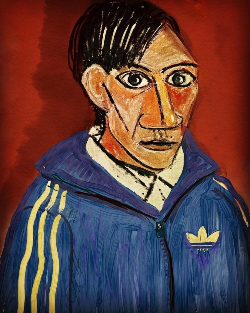 Van Hop and others: the heroes of the world's masterpieces of painting tried on the Adidas Olympians