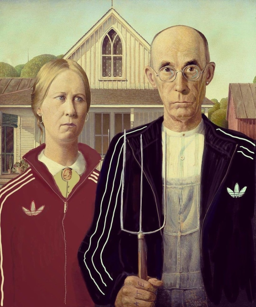 Van Hop and others: the heroes of the world's masterpieces of painting tried on the Adidas Olympians