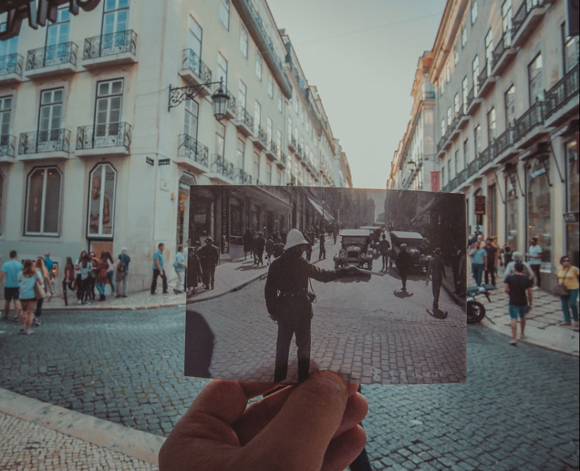 Ventana al pasado: un residente de Bakú combina fotografías antiguas con vistas modernas