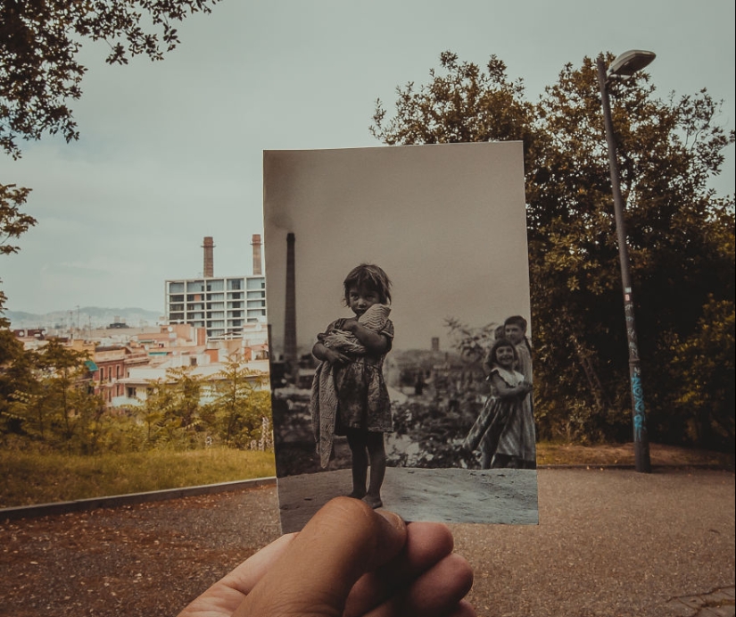 Ventana al pasado: un residente de Bakú combina fotografías antiguas con vistas modernas