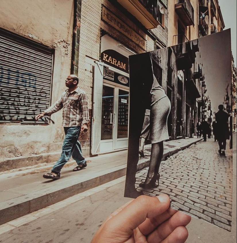 Ventana al pasado: un residente de Bakú combina fotografías antiguas con vistas modernas