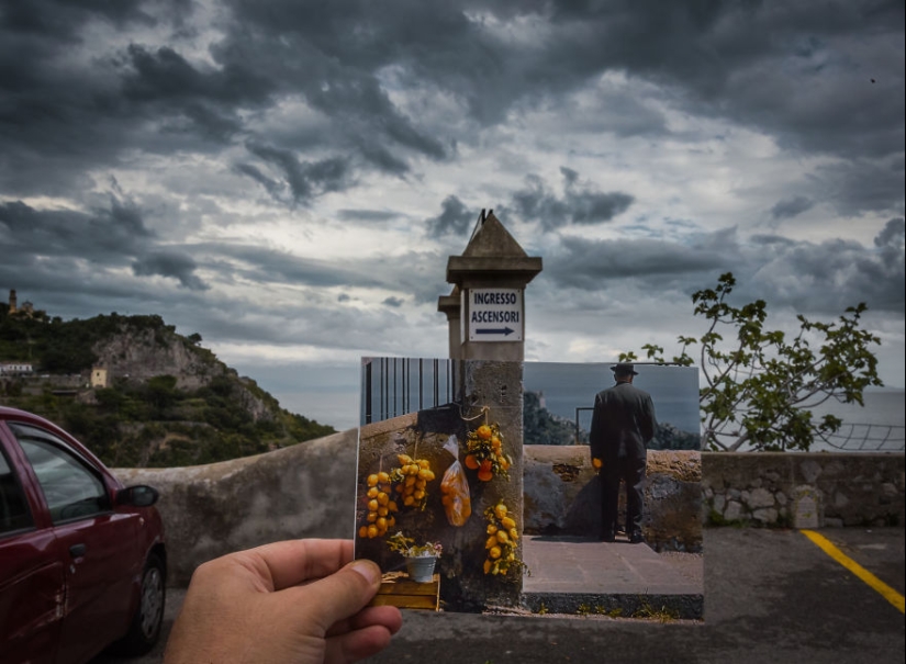 Ventana al pasado: un residente de Bakú combina fotografías antiguas con vistas modernas