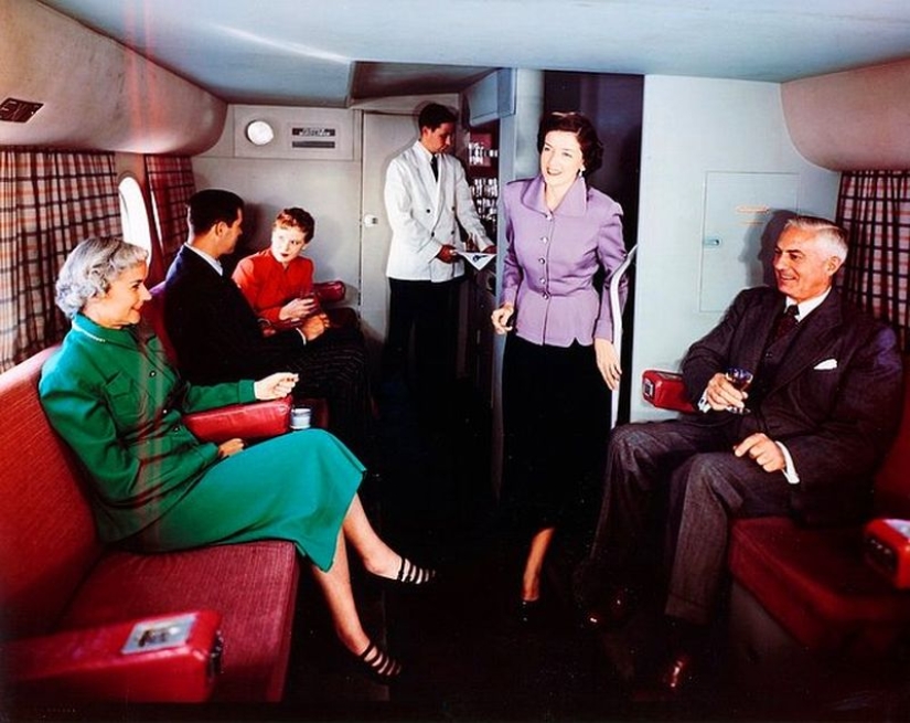 Vintage de lujo: como los vuelos de pasajeros se veía en los años 50