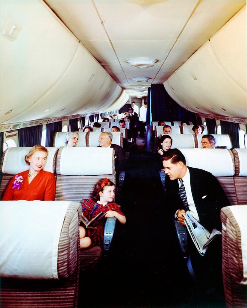 Vintage de lujo: como los vuelos de pasajeros se veía en los años 50