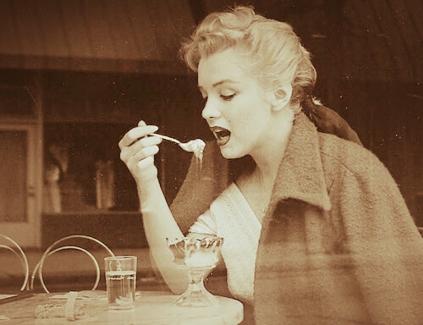 Vintage photos - celebrities and ice cream