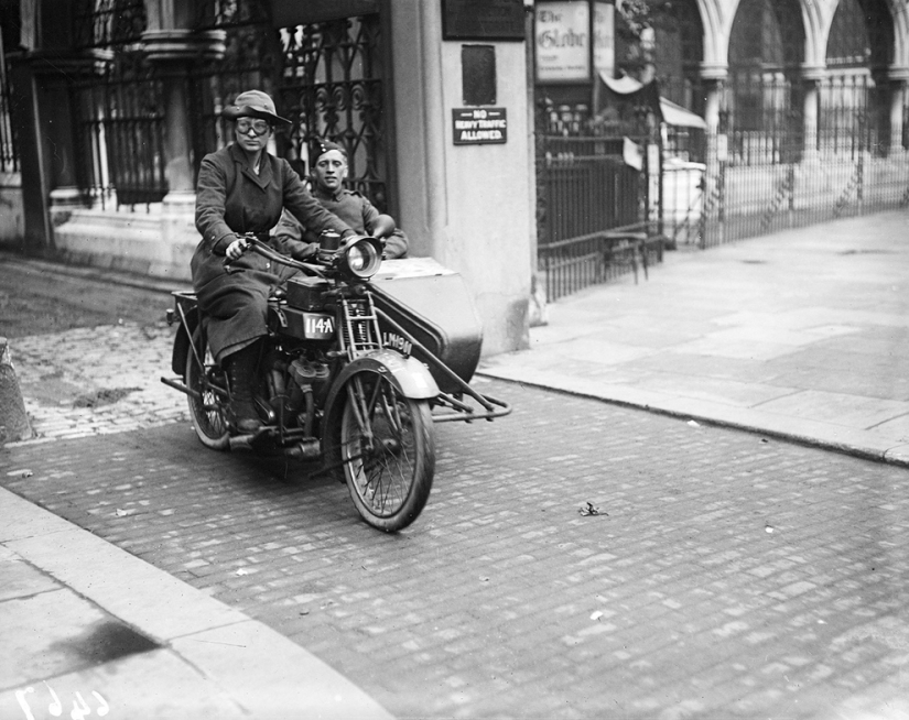 Vintage photos of cool girls on motorcycles