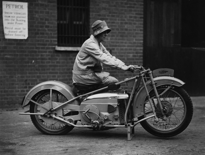 Vintage photos of cool girls on motorcycles