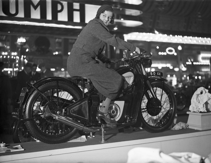 Vintage photos of cool girls on motorcycles