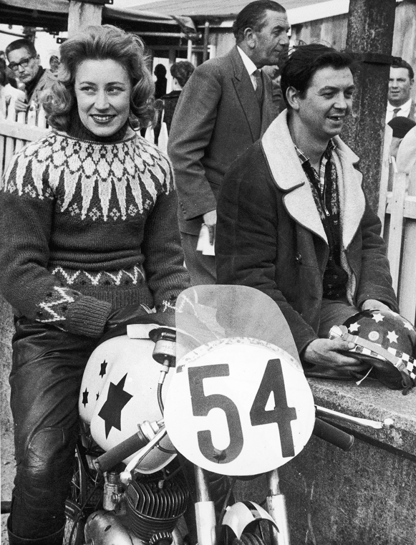 Vintage photos of cool girls on motorcycles