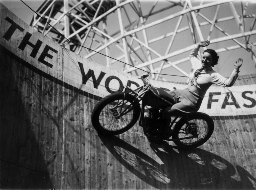 Vintage photos of cool girls on motorcycles