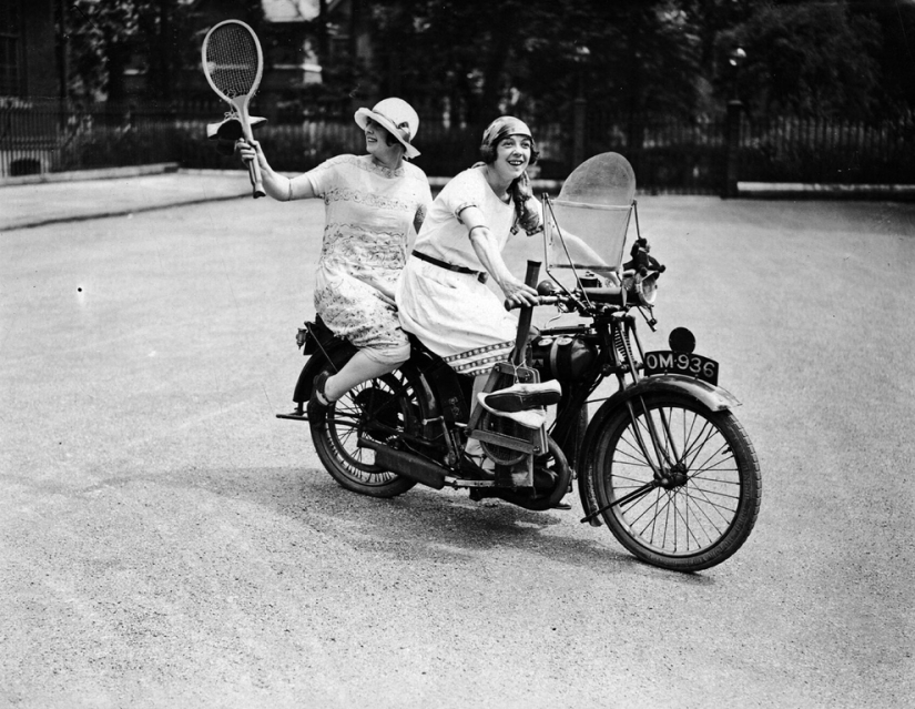 Vintage photos of cool girls on motorcycles