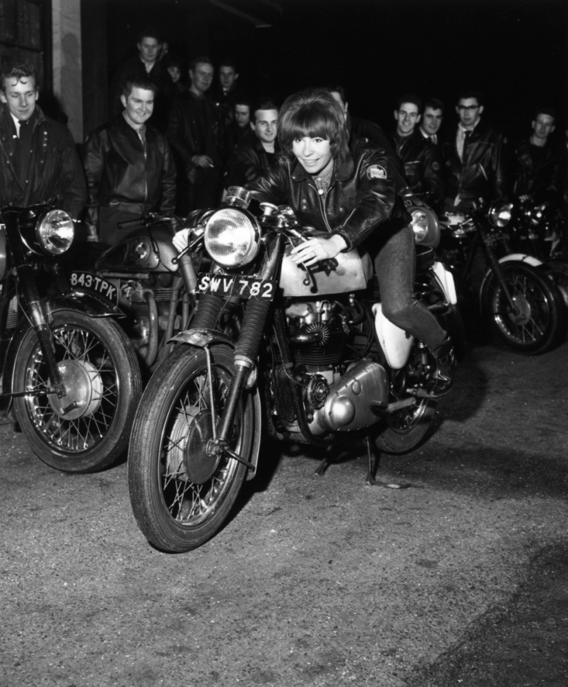 Vintage photos of cool girls on motorcycles