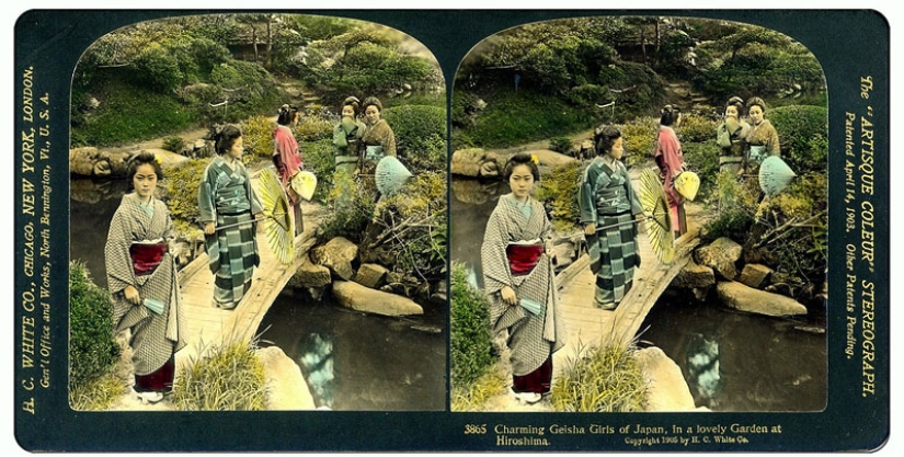 Vintage pictures of Japan in color and 3D