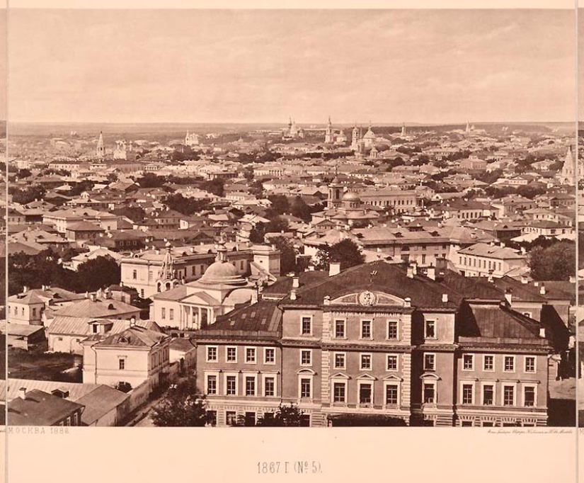 Vista desde la Catedral de Cristo Salvador: cómo era Moscú en 1867