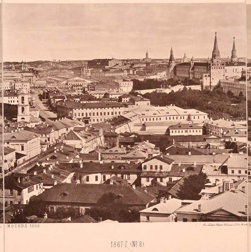 Vista desde la Catedral de Cristo Salvador: cómo era Moscú en 1867