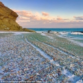 "Vodka" beach in Primorye-from a dump of bottles to a tourist attraction