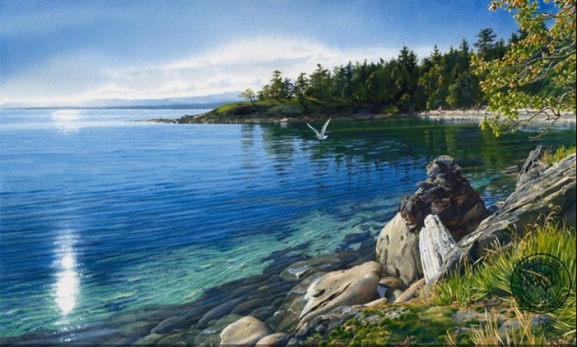 Watercolor realism: amazing landscapes Carol Evans