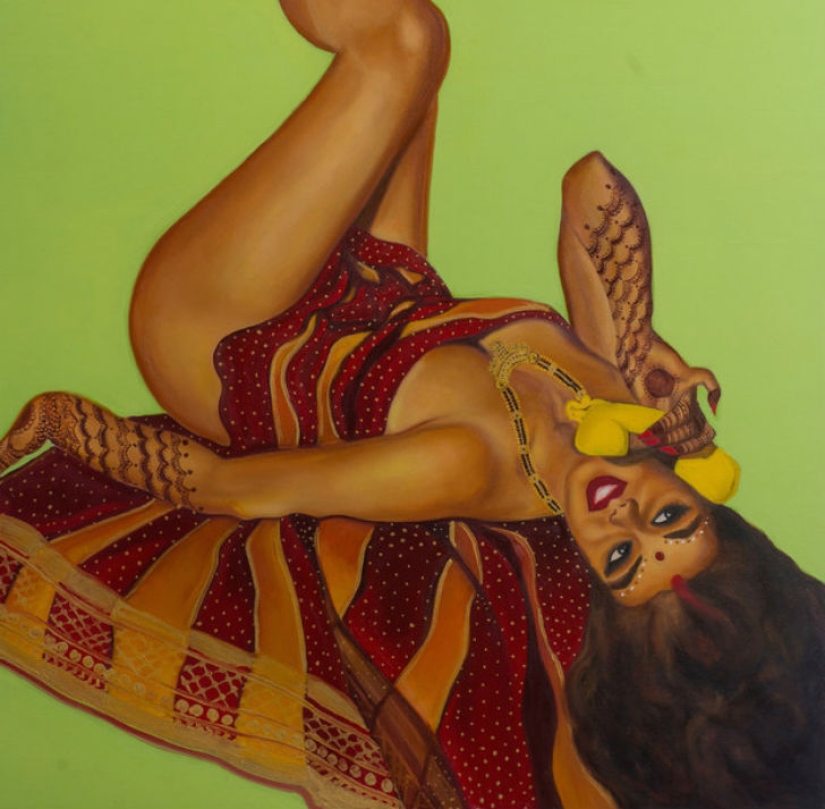 We haven't seen this before - Indian pin-up