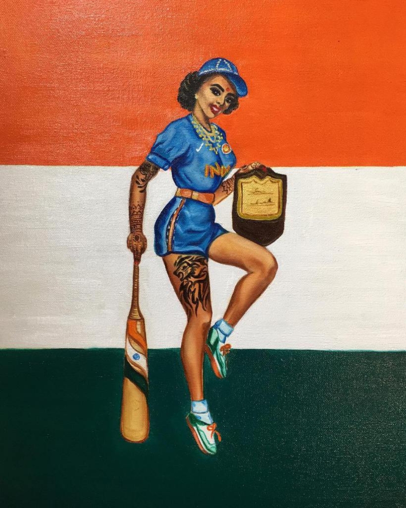 We haven't seen this before - Indian pin-up