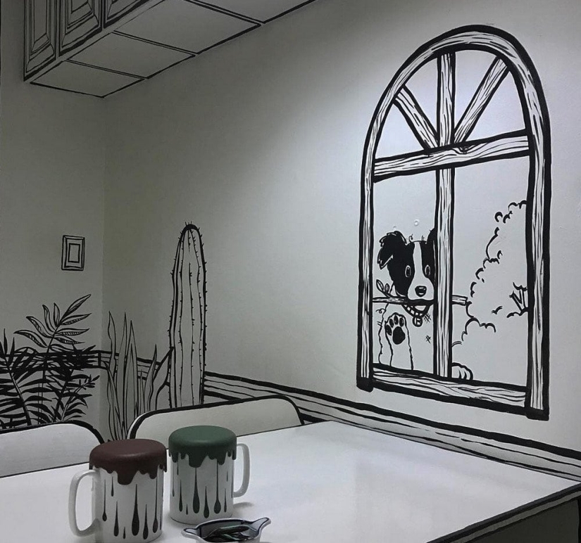 What a two-dimensional comic cafe looks like in Seoul