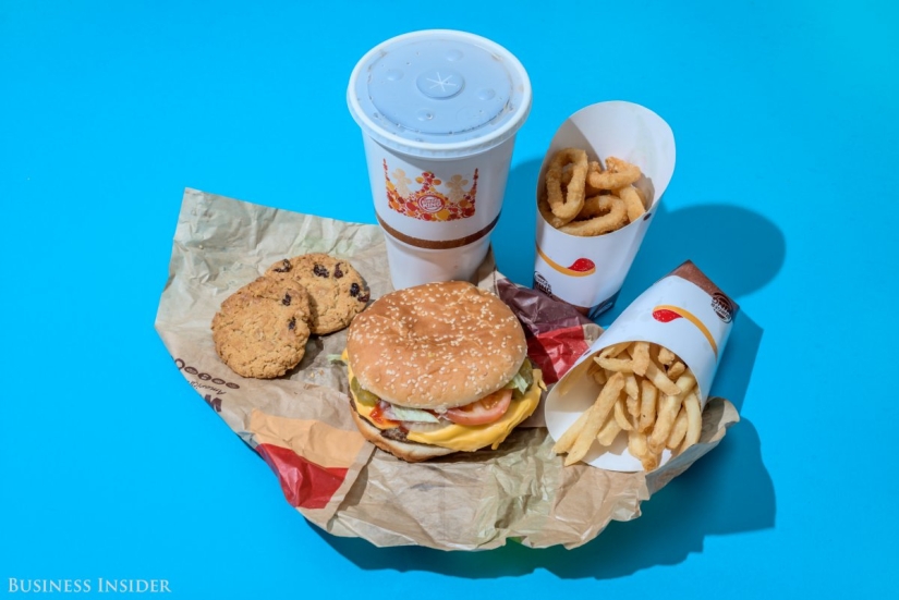 What do 2 thousand calories look like in the form of fast food dishes