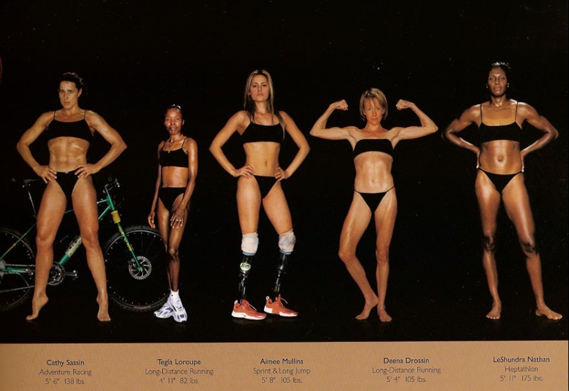 What do athletes&#39; bodies look like in different sports?