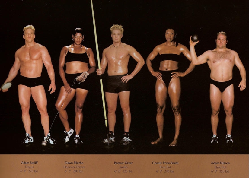 What do athletes&#39; bodies look like in different sports?