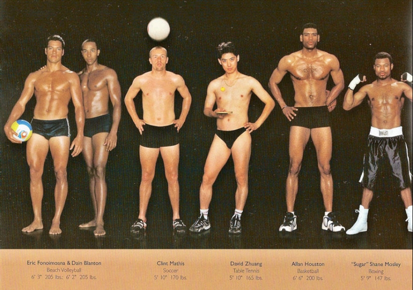 What do athletes&#39; bodies look like in different sports?