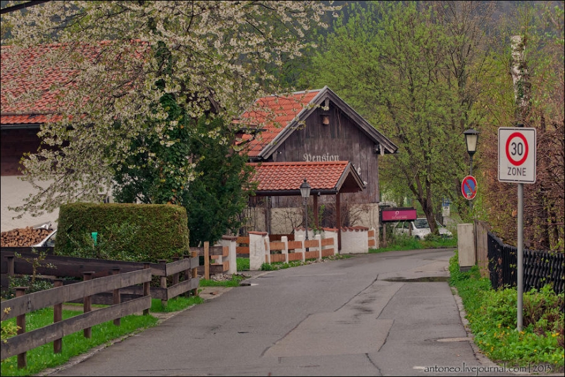 What does a painted Alpine village look like