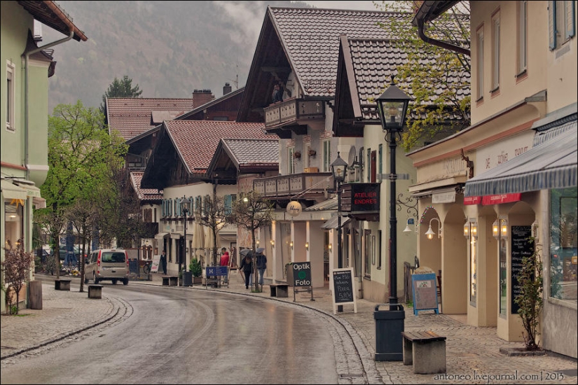 What does a painted Alpine village look like