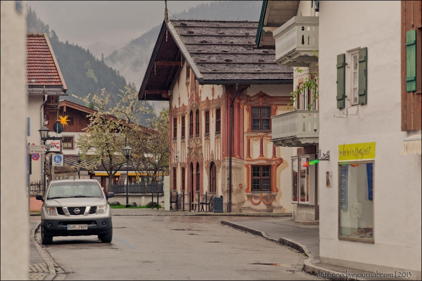 What does a painted Alpine village look like